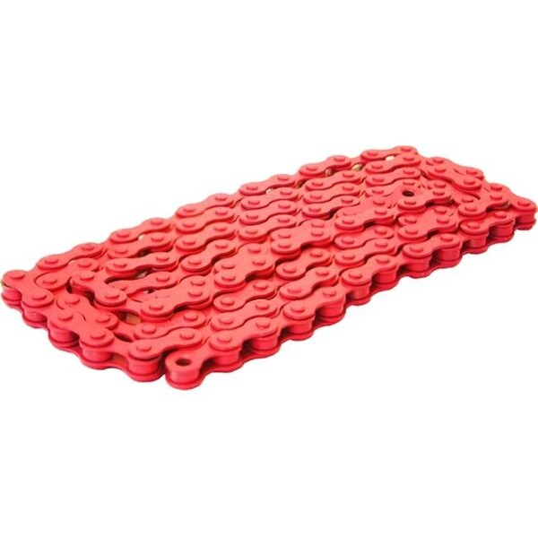 Duo Bicycle Parts DUO Bicycle Parts BC1218CR Bicycle Chain Red 0.5 x 0.12 in. BC1218CR - main